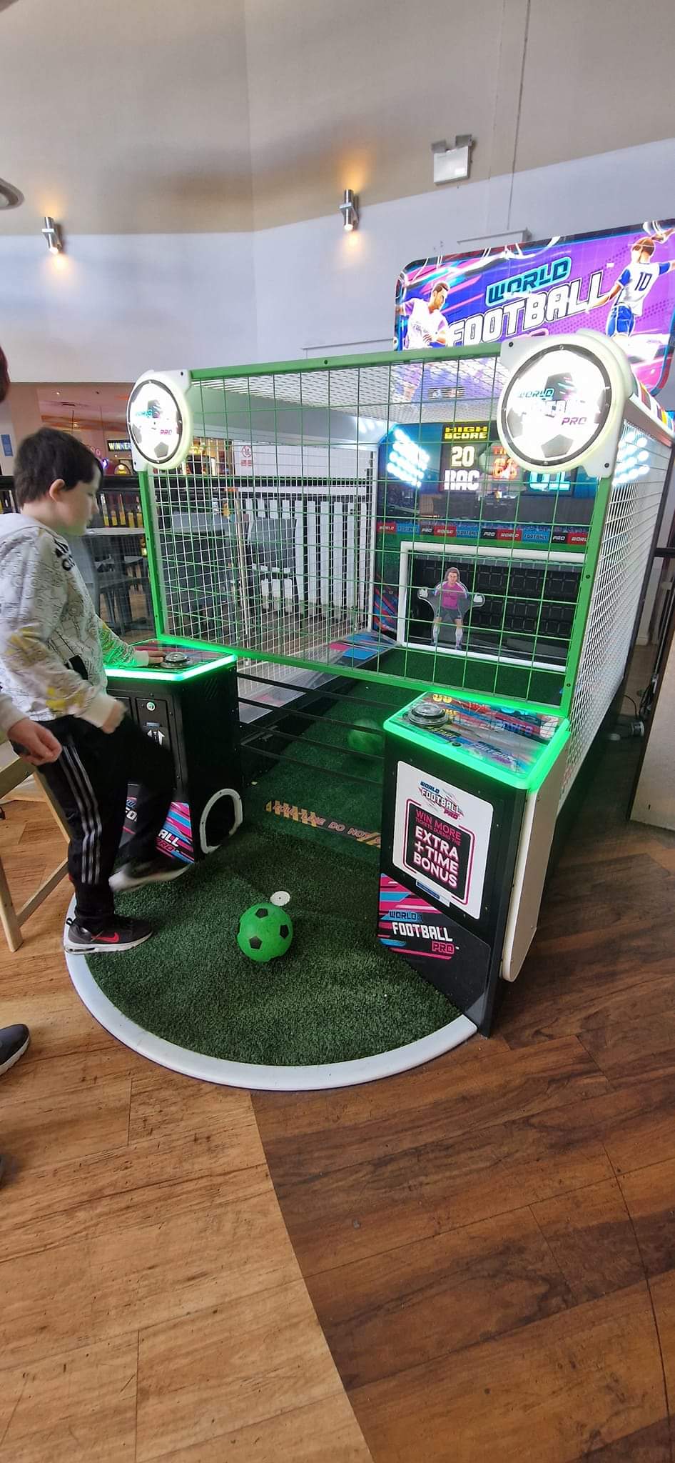 Indoor football at Hafan Y Mor Haven resorts Wales 